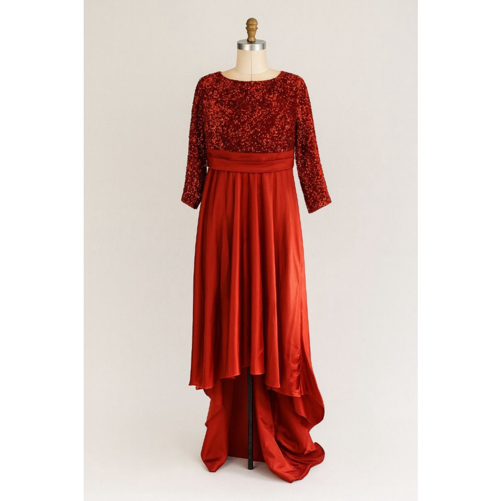 LanTing Wedding Dress, M, Red - Picture 3 of 14